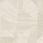 Beige Arte behang uit de Essentials Tangram collectie met een geometrisch patroon van fijne lijnen en texturen.