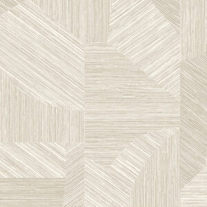 Beige Arte behang uit de Essentials Tangram collectie met een geometrisch patroon van fijne lijnen en texturen.
