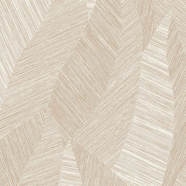 Beige Arte behang uit de Essentials Tangram collectie met een abstract geometrisch patroon in reliëf.
