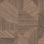 Beige en zwart Arte Essentials Tangram Caprice 24008 behang met geometrisch lijnpatroon.