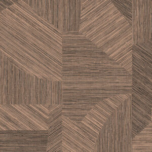 Beige en zwart Arte Essentials Tangram Caprice 24008 behang met geometrisch lijnpatroon.