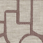 Beige Arte-behang uit de Essentials Totem-collectie met een geometrisch patroon in donkerbruin op een geweven structuur.