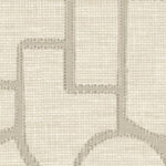 Beige Arte-behang uit de Essentials Totem-collectie met een grafisch patroon en geweven textuur.
