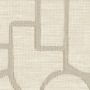 Beige Arte-behang uit de Essentials Totem-collectie met een grafisch patroon en geweven textuur.