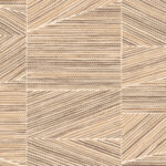 Beige en bruin Arte-behang uit de Essentials Totem Infinity-collectie met geometrisch lijnpatroon.