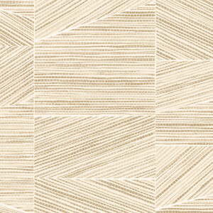 Beige Arte-behang uit de Essentials Totem Infinity-collectie met een geometrisch patroon van fijne, horizontale lijnen.