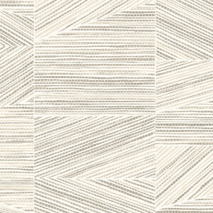 Geometrisch patroon op licht Arte behang uit de Essentials Totem Infinity collectie met gestreepte lijnen in neutrale tinten.