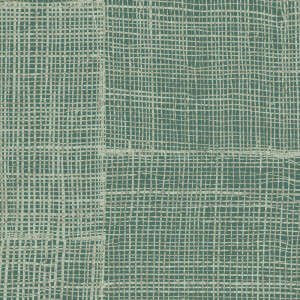 Groen Arte-behang uit de Essentials Totem Rabane collectie met een geweven rasterstructuur.