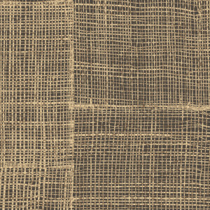 Vlak patroon van het Arte-behang Essentials Totem Rabane 18924 met een geweven textuur in natuurlijke bruin- en beigetinten.