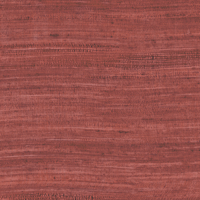 Rood Arte-behang uit de Expedition Tasar-collectie met een geweven textuur en horizontaal patroon.