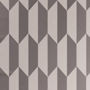 Grijs Arte behangpatroon Focus Arrow 26521 met geometrische 3D-pijlvormen.