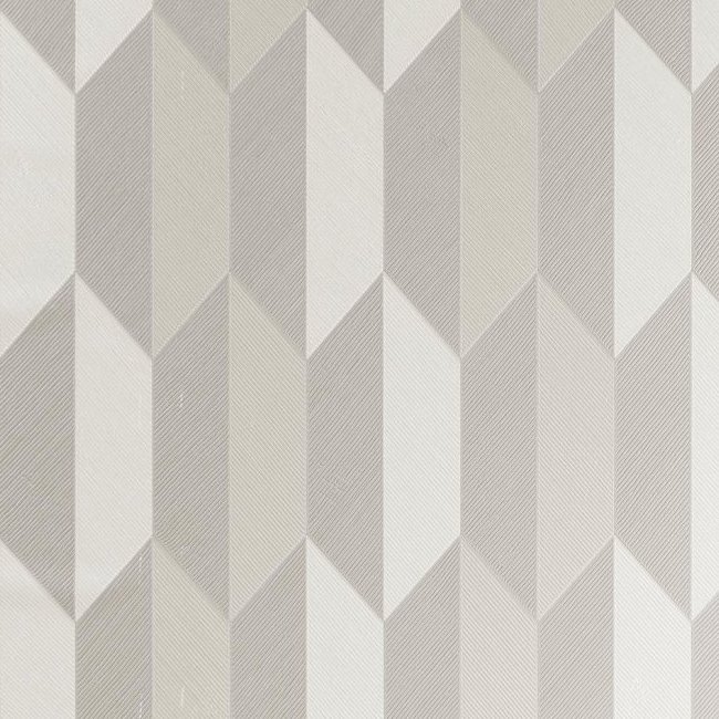 Grijs-beige Arte behang met een driedimensionaal pijlvormig patroon uit de Focus Arrow 26524 collectie.