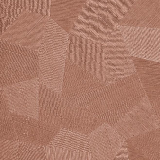 Roze Arte-behang Focus Facet 26542 met geometrisch lijnpatroon in reliëf.
