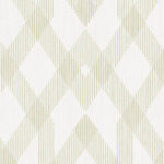 Beige geometrisch patroon met verticale lijnen op wit Arte-behang Insolence Moxie 34620.