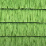 Alt-tekst: Groen Arte-behang Insolence Swing 34662 met lagen horizontale, op franjes lijkende stroken.