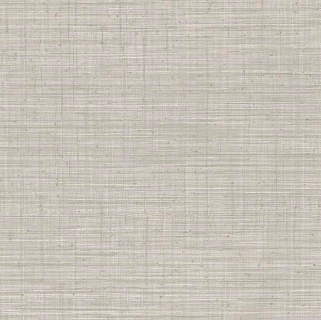 Grijsbeige Arte behang uit de Tierra Unito collectie met een fijne linnenstructuur.