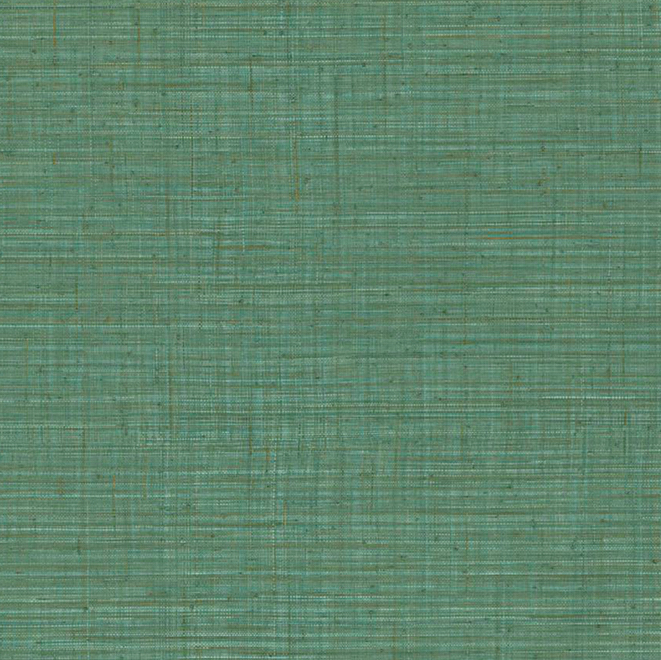 Groen geweven Arte behang uit de JV800 Tierra Unito collectie met een textielachtige structuur.