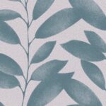 Blauwgroen bladmotief op lichtroze achtergrond van Arte-behang Joy 24 Blooming Marvellous.
