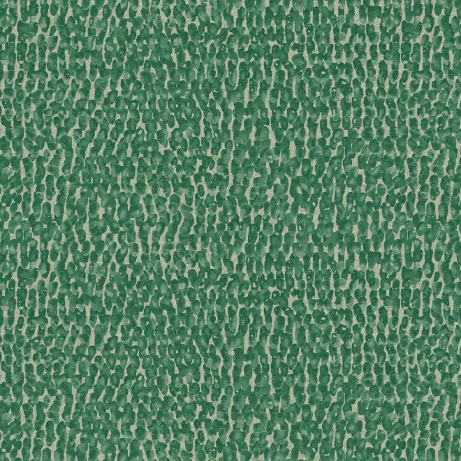 Groen Arte-behang uit de Joy47-collectie met een organisch patroon van geschilderde stippen genaamd Join the Dots.