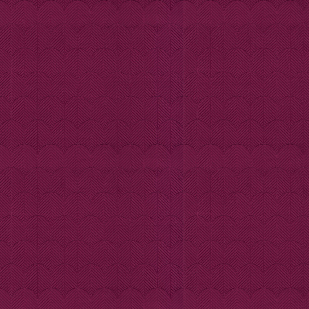 Roze Arte-behang uit de Kanso Anicca collectie met een geometrisch patroon van gestileerde bladeren.