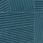 Blauw Arte behang Kanso Shibumi 72530 Azure met reliëf en geometrisch lijnpatroon.