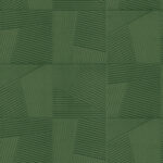 Groen Arte behang uit de Kanso Shibumi 72530 collectie met een geometrisch patroon van afwisselend geribbelde vlakken.