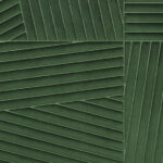 Groen Arte-behang Kanso Shibumi 72534 met een geometrisch patroon van schuine, verhoogde lijnen.