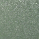 Groen Arte Kharga Gobi behang met een patroon van glanzende, met reliëf aangebrachte stippen in organische en geometrische vormen.