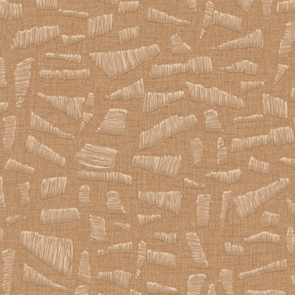 Beige behang met een abstract patroon van opgestikte textuurstrepen in zandtinten uit de Arte Lanai Kona Desert Dream collectie.