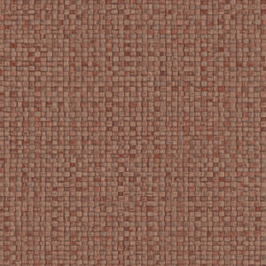 Textuur van het Arte behang Lanai Puna 81540 in bordeauxrood met een geweven, vierkant patroon.