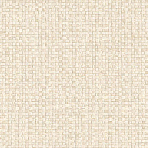Beige Arte behang uit de Lanai-collectie met een geweven rietstructuur in het patroon Puna 81542.