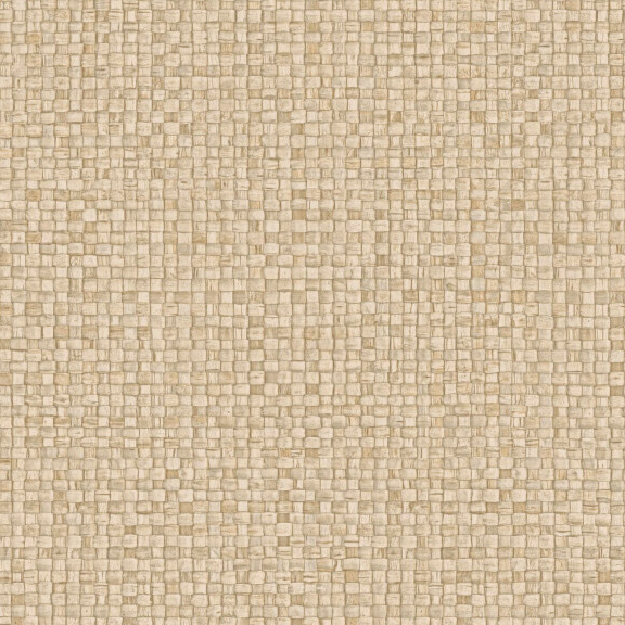 Beige Arte-behang Lanai Puna 81545 met een textuur van fijn geweven vierkante patronen.