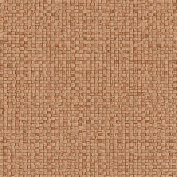 Alt-tekst: Natuurlijke geweven structuur van het Arte-behang Lanai Puna 81549 in warme aardetinten.
