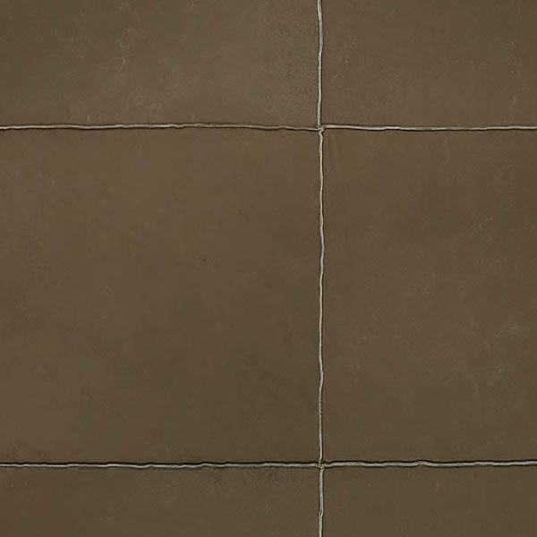 Donkerbruin Arte Les Cuirs Aspect 33553 behang met leren tegelstructuur.