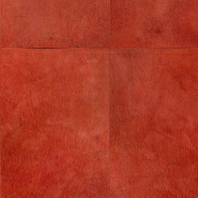 Roodbruin Arte-behang Les Cuirs Rectangle 33509 met een leerachtige textuur en zichtbare naden.