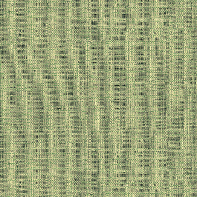 Groen geweven structuurbehang uit de Arte Nongo 49517 Gitane collectie.