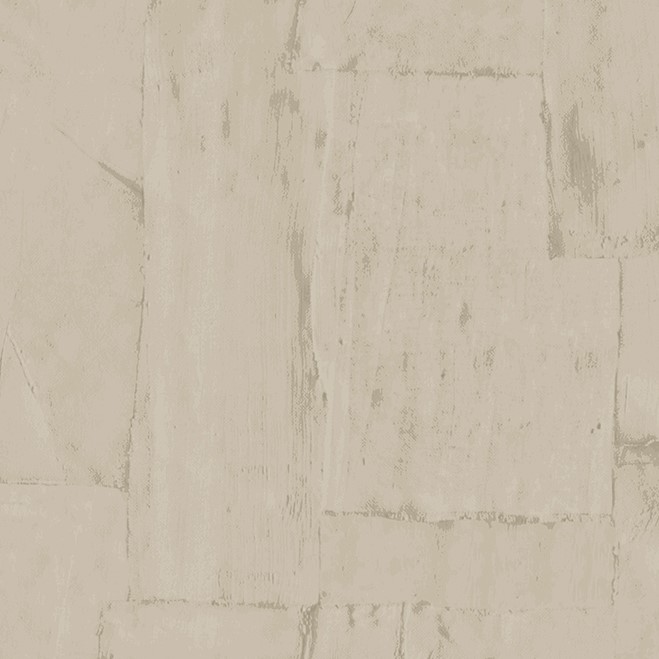 Beige Arte-behang uit de Oblong Buningh-collectie met een abstract patchwork-patroon.
