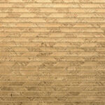 Beige-bruin Arte behang uit de Papyrus-collectie met een horizontaal patroon van textuurrijke strepen en geometrische accenten.