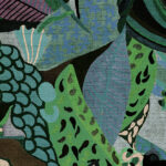 Gedetailleerde tropische bladeren in levendige kleuren op het Arte behang uit de Terra Tropicana collectie.