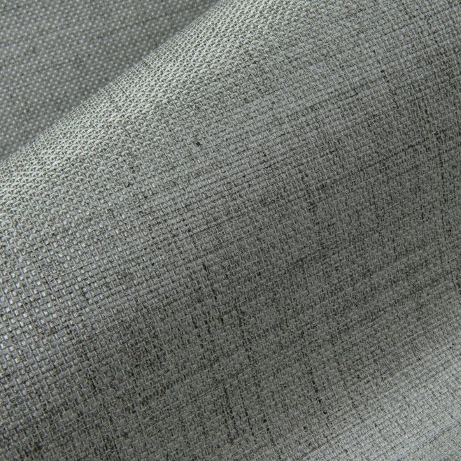 Close-up van het grijs geweven Arte Textura Puro 27009 behang met een natuurlijke textiellook.