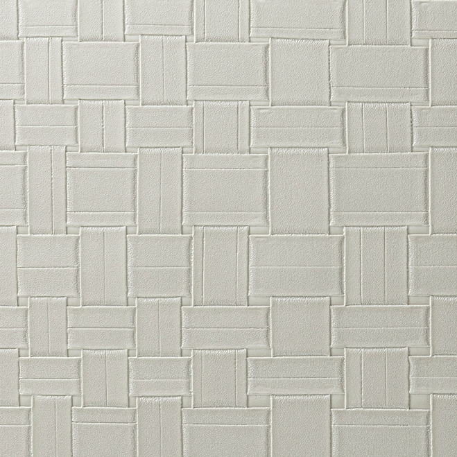 Lichtgrijs Arte Textura Weave 31570A behang met een verfijnd gevlochten patroon en subtiele textuur.