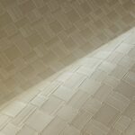 Close-up van Arte behang Textura Weave 31576A met een verfijnd geweven patroon in beige tinten.