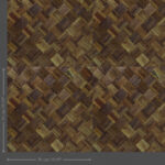 Vierkante patroonweergave van het Arte behang Tinto 48002 Moss uit de Les Forêts collectie met een geweven houtlook in bruintinten.