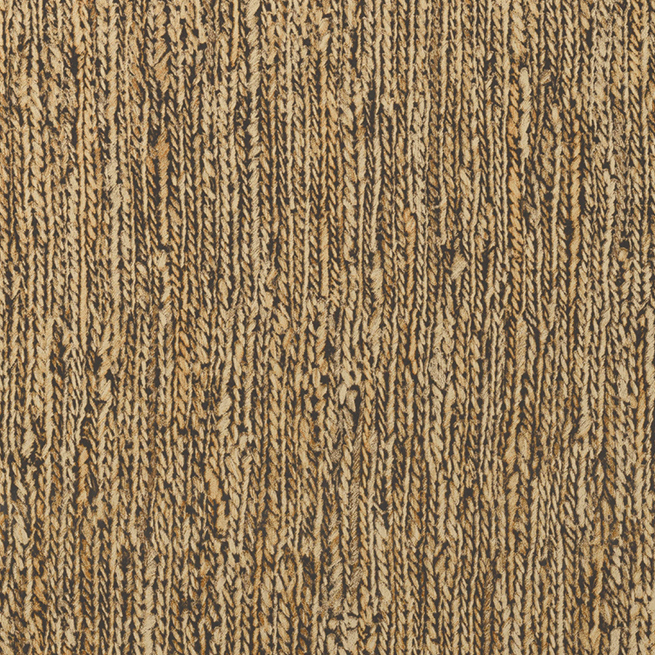 Close-up van het Arte behang Tresse 48053 Straw uit de Les Forêts collectie met een natuurlijk gevlochten textuur in aardetinten.