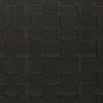 Donkerbruin Arte Weave-31572 behang met een strak geweven patroon in lederlook.