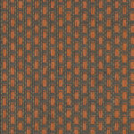 Geometrisch patroon van het Arte-behang Wildwalk Ferox 28060 in warme oranje- en bruintinten.