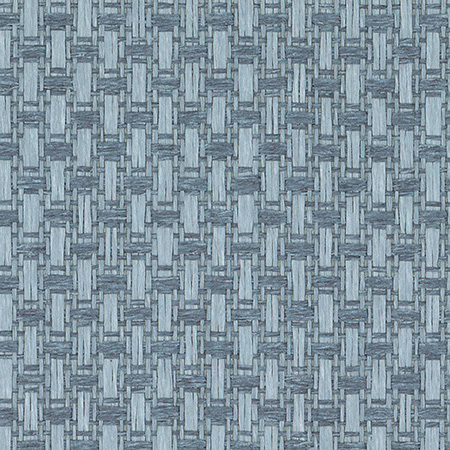 Blauw Arte-behang Wildwalk Ferox 28062 met een geweven, grafisch patroon in reliëf.