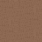 Abstract roodbruin patroon met golvende, doolhofachtige lijnen uit de Arte Tali Sarana 60702 collectie.