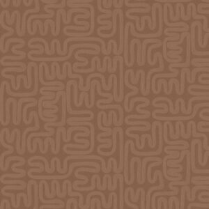 Abstract roodbruin patroon met golvende, doolhofachtige lijnen uit de Arte Tali Sarana 60702 collectie.