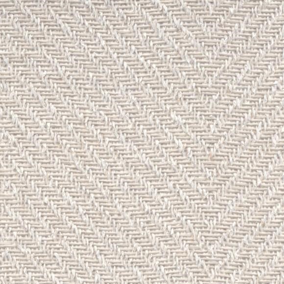 Close-up van het beige visgraatpatroon van de Arte Marquesa Atuona 31720 wandbekleding.